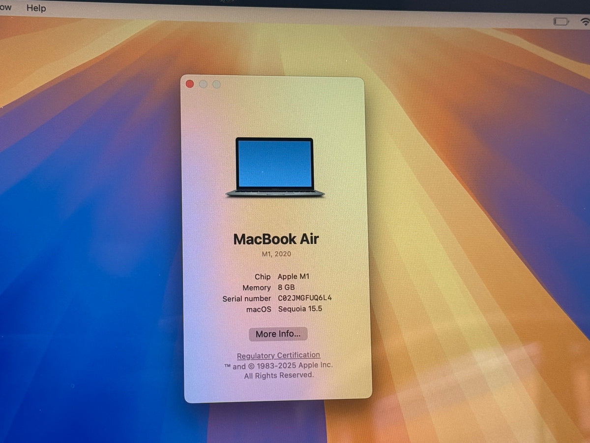 Pre-owned Apple 13" Macbook Air M1 2020 - A/B-Grade