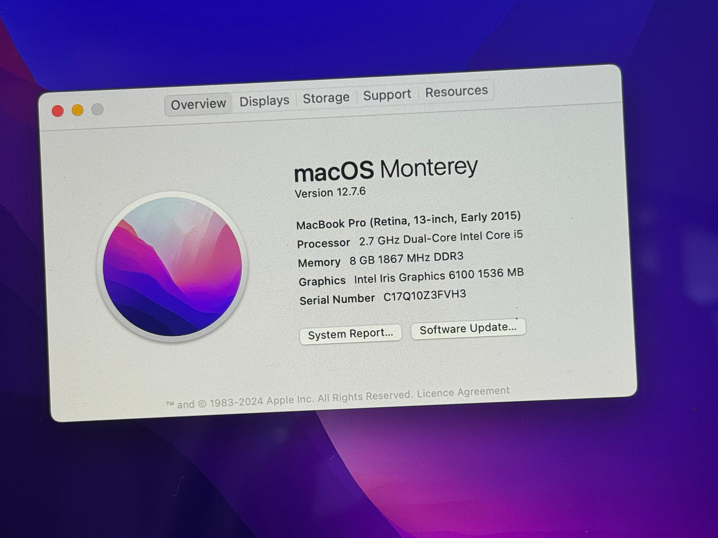 Pre-owned Apple 13" Macbook Pro i5 (2015, 256gb) - B-grade